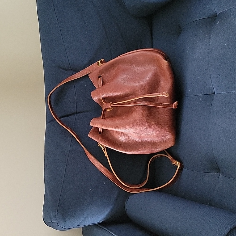 Portland Leather Goods large bucket bag - nutmeg